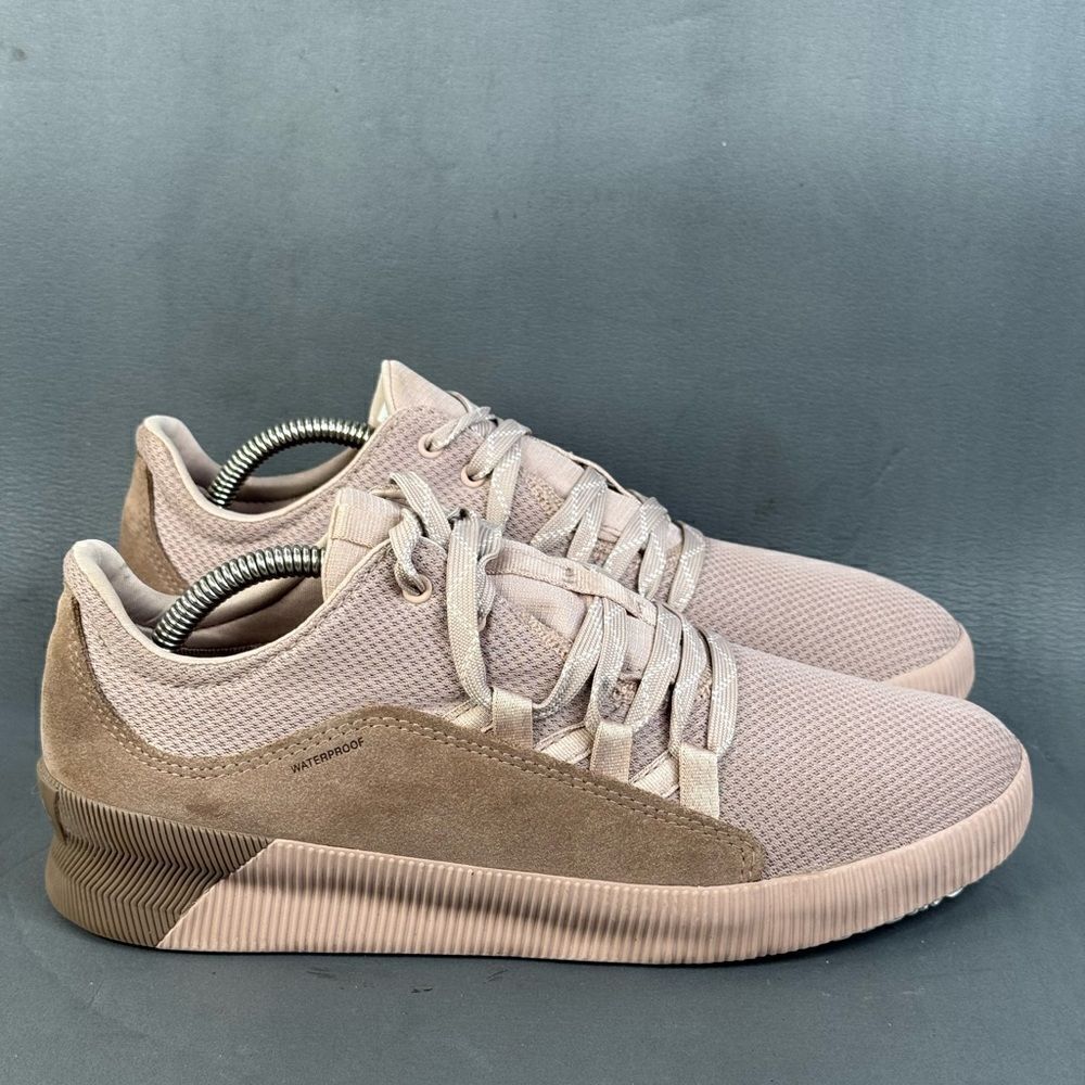 Sorel Out N About Lace Up Sneakers Muave Pink Low Waterproof size 9.5